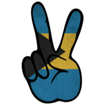 Bahamas Peace Sign Sticker