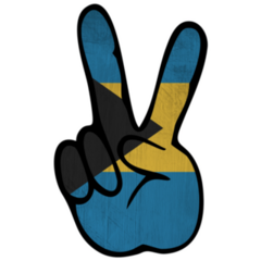 Bahamas Peace Sign Sticker