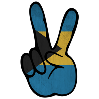 Bahamas Peace Sign Sticker