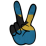 Bahamas Peace Sign Sticker