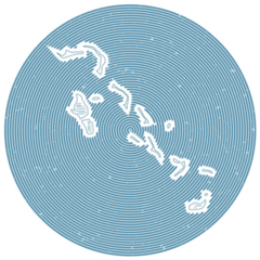 Bahamas Round Logo Sticker