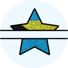 Bahamas Star Sticker