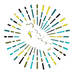 Bahamas Sunburst Sticker