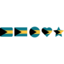 Bahamas Symbols Sticker Sheet