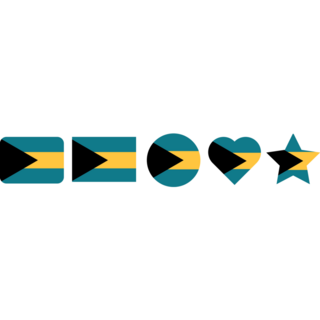 Bahamas Symbols Sticker Sheet