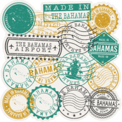 Bahamas Travel Stamps Sticker