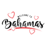 Bahamas Welcome Hearts Sticker