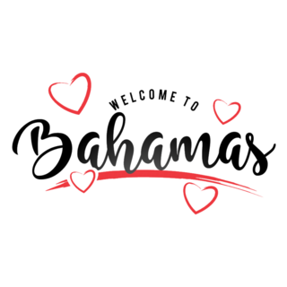 Bahamas Welcome Hearts Sticker