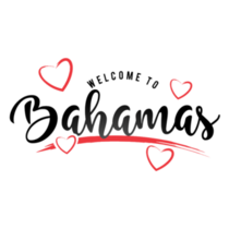 Bahamas Welcome Hearts Sticker