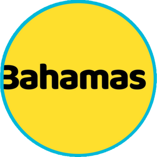 Bahamas Yellow Circle Sticker