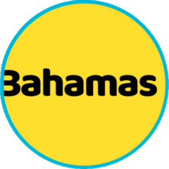 Bahamas Yellow Circle Sticker