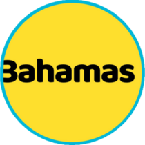 Bahamas Yellow Circle Sticker