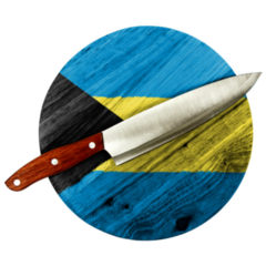 Bahamian Flag Knife Sticker