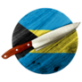 Bahamian Flag Knife Sticker