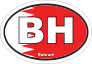 Bahrain Bh Flag Oval Sticker
