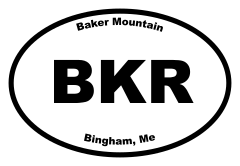 Baker Mountain Oval Sticker