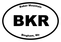 Baker Mountain Oval Sticker
