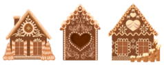 Bakery Houses. Christmas Gingerbread Cookies Stickers