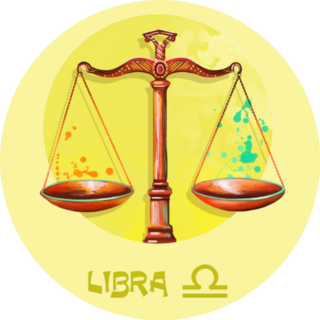 Balanced Libra Scales Horoscope Air Element Sticker