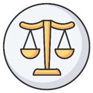 Balanced Scales Attorney Legal Protection Sticker