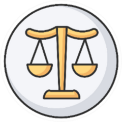 Balanced Scales Attorney Legal Protection Sticker