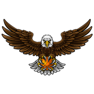 Bald Eagle Grasping Basketball Sticker