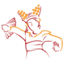 Bali Dancer Illustration Sticker