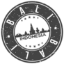 Bali Indonesia Asia Stamp Logo Sticker