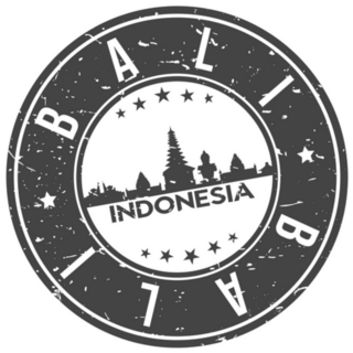 Bali Indonesia Asia Stamp Logo Sticker