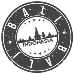 Bali Indonesia Asia Stamp Logo Sticker