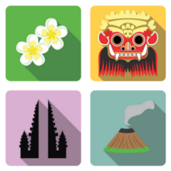 Bali Indonesia Icons Sticker 