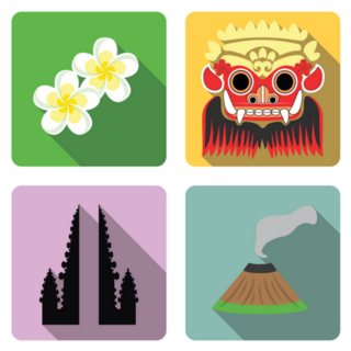 Bali Indonesia Icons Sticker 