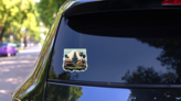 Bali Island Hindu Temple Indonesia Sticker on a Rear Car Window (New) example