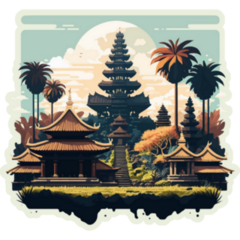 Bali Island Hindu Temple Indonesia Sticker