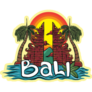 Bali Travel Logo On Yellow Sticker