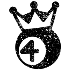 Ball Four And Crown Sticker