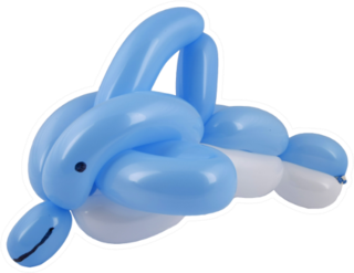 Balloon Dolphin Sculpture Sticker