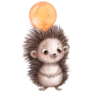 Balloon Hedgehog Sticker