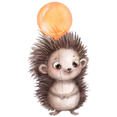 Balloon Hedgehog Sticker