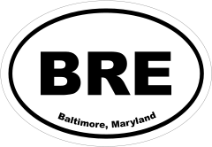 Baltimore, Maryland Oval Stickers