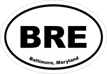 Baltimore, Maryland Oval Stickers