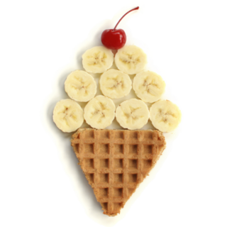 Banana Breakfast Ice Cream Cone Sticker