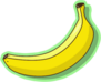 Banana Fruit On Green Sticker