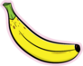 Banana On Pink Background Sticker