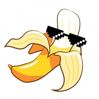 Banana With Sunglasses Sticker
