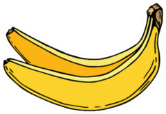 Bananas On White Background Sticker