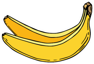 Bananas On White Background Sticker