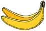 Bananas On White Background Sticker
