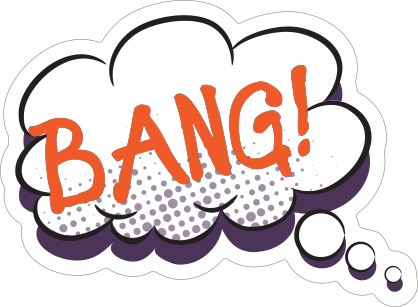 Bang Thought Bubble Sticker
