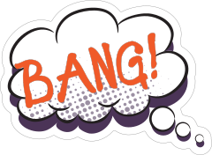 Bang Thought Bubble Sticker